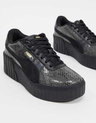 puma cali black trainers