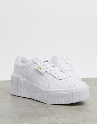 white trainers with wedge