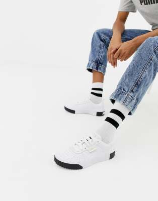 Puma Cali white and black sneakers | ASOS