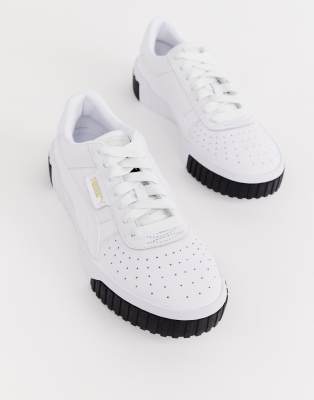 puma cali trainers white and black