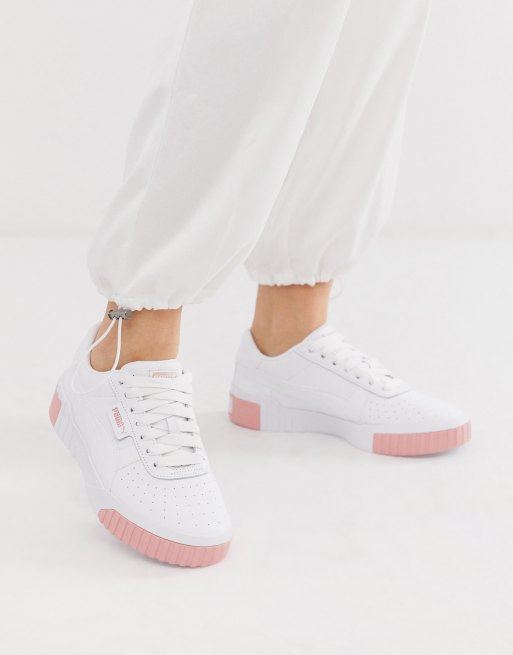 White and pink puma hot sale shoes