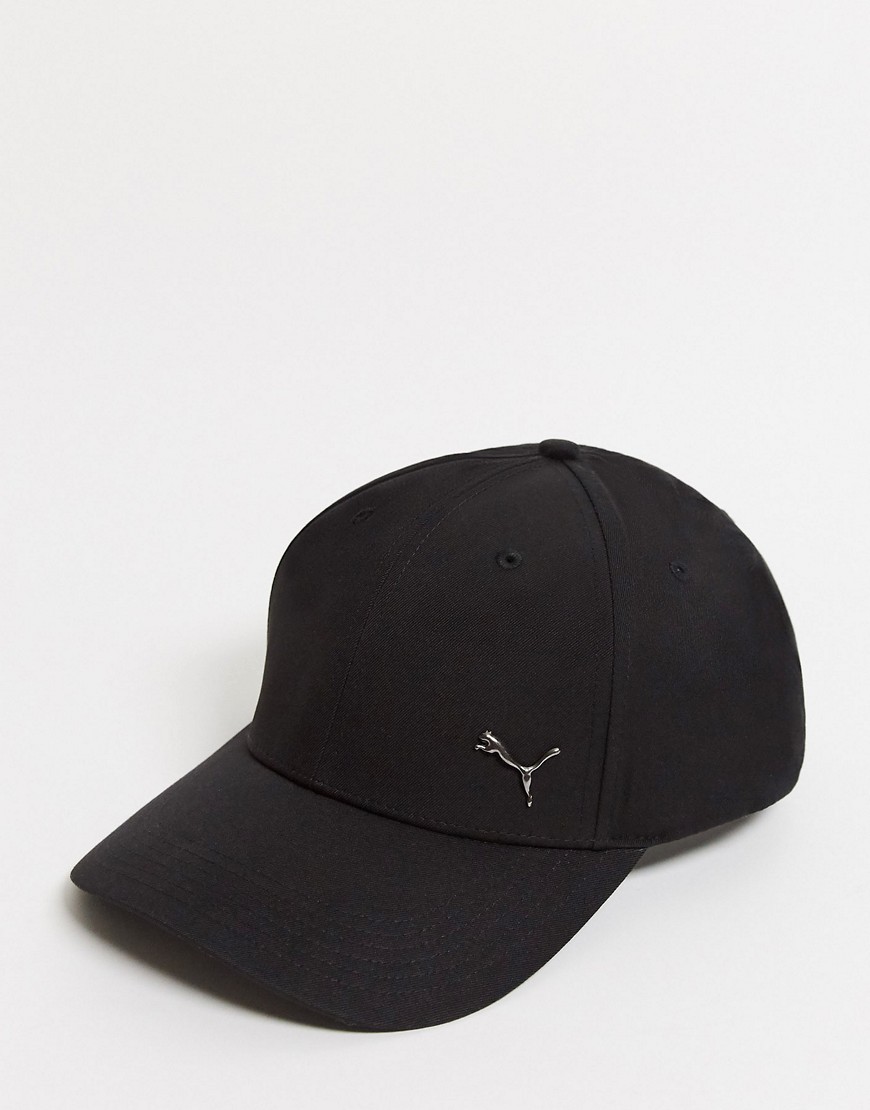 Puma - Cappellino con logo Puma in metallo nero