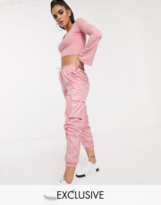 adidas pink cargo pants