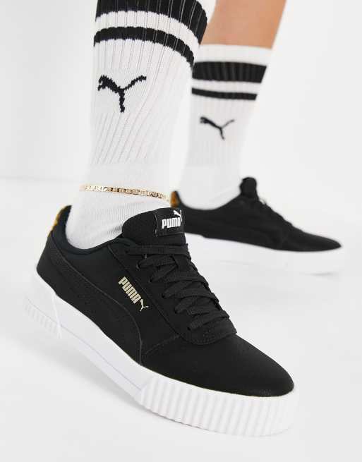 Puma carina clearance sneaker low black