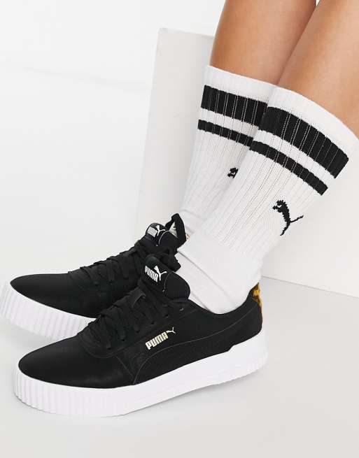 Puma carina hotsell trainers black