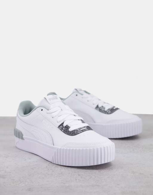 Puma Carina Lift Snake sneakers in white