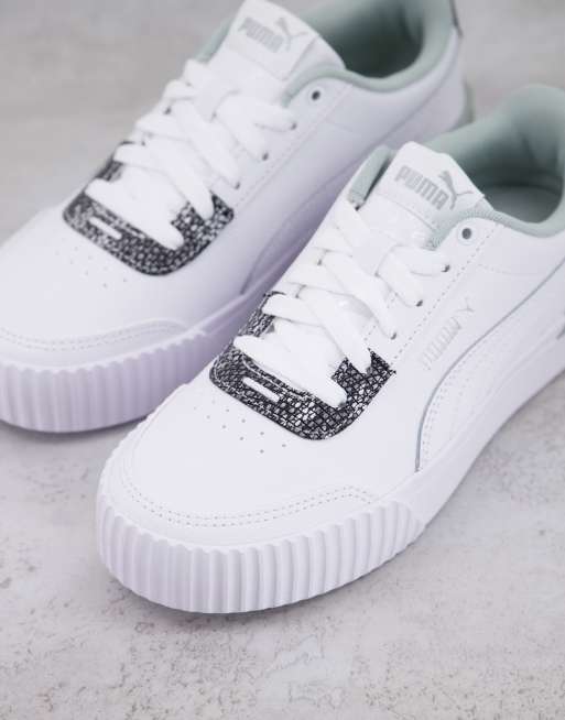 Puma Carina Lift Snake sneakers in white