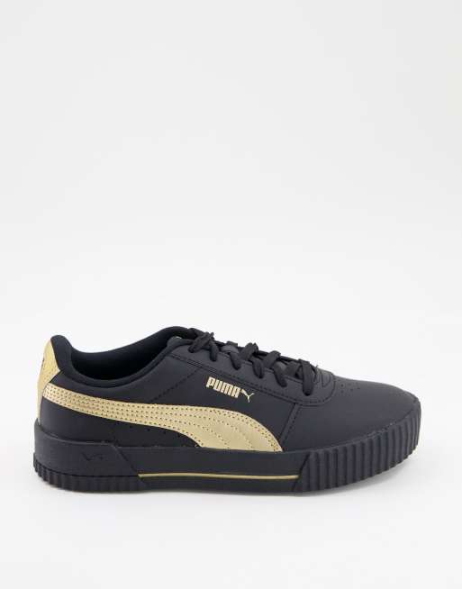 Puma Carina Meta20 Baskets Noir et or ASOS