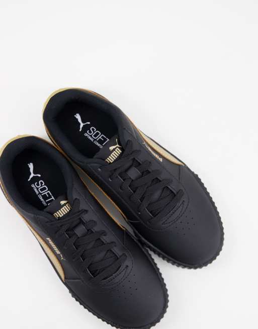 Puma Carina Meta20 trainers in black and gold