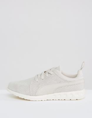 puma carson mesh trainers in sand