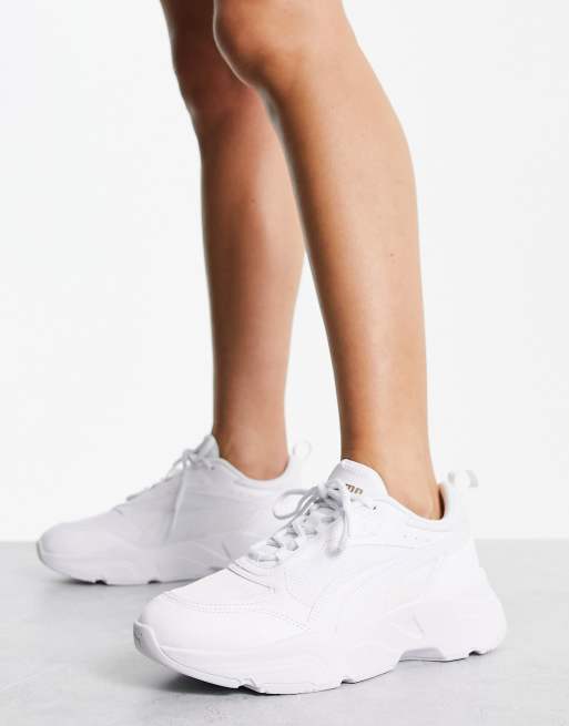 Puma ladies best sale white trainers