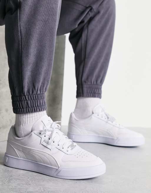 Puma caven dime trainers in triple white | ASOS