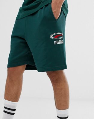 puma green shorts