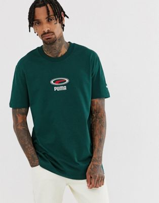 Puma Cell Pack t-shirt in green | ASOS