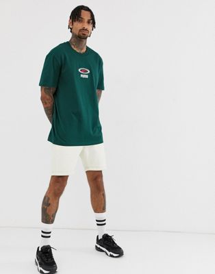 Puma Cell Pack t-shirt in green | ASOS