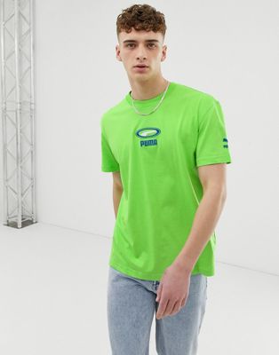 Puma Cell Pack t-shirt in neon green | ASOS