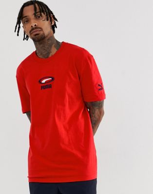 Puma Cell Pack t-shirt in red | ASOS