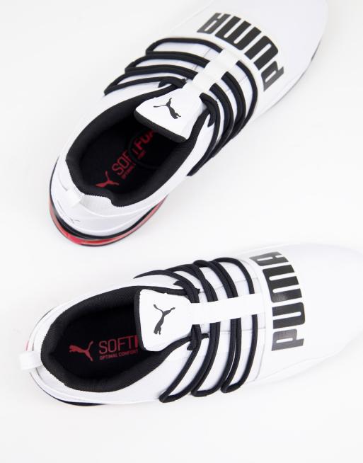 Puma – Cell Regulate – Vita, svarta och röda sneakers i mesh, 3 av 4