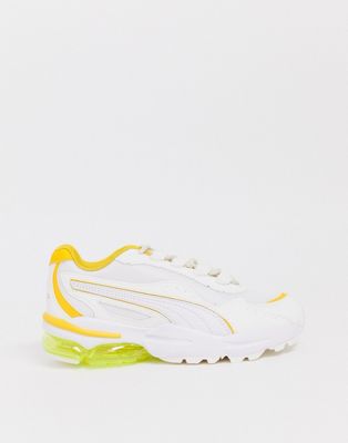Puma Cell Stellar Trainers in White with Yellow | ASOS