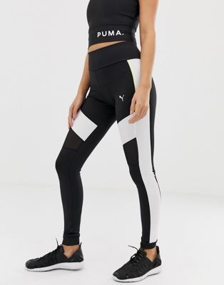 puma black and white leggings