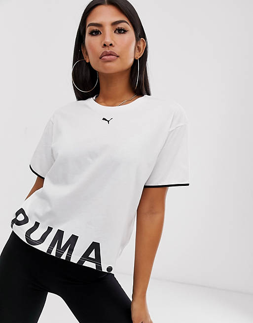 Puma chase T-shirt in white | ASOS