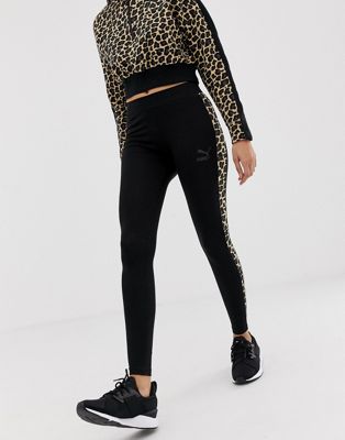 cheetah print side stripe T7 legging 