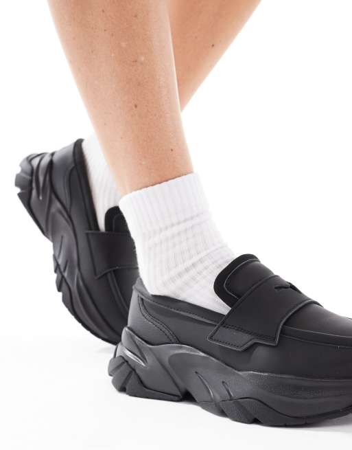 ☆大人気☆Puma chunky loafers PUMA Black Puma chunky loafers in black | ASOS