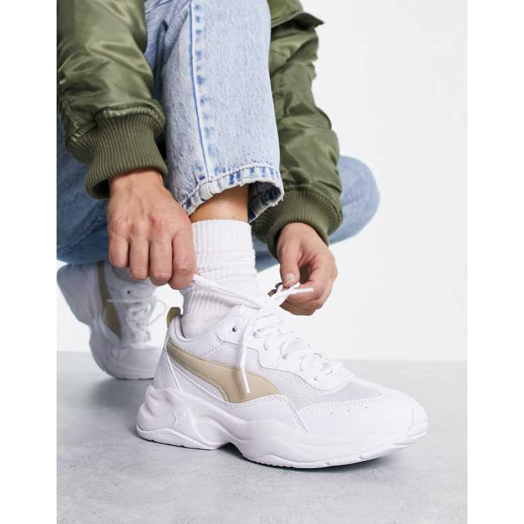 Puma Cilia Baskets chunky Blanc et beige Exclusivit ASOS