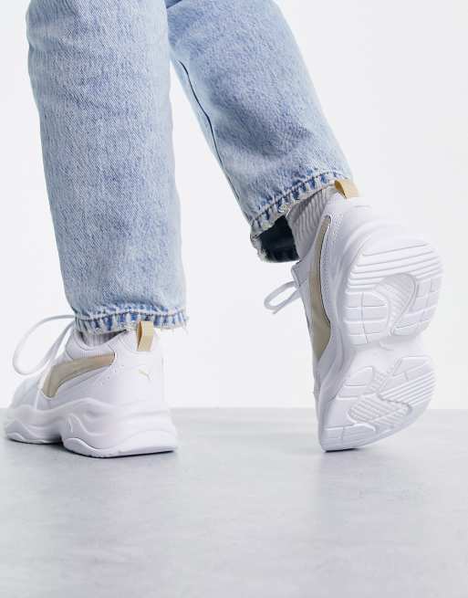 Puma blanche hotsell et beige