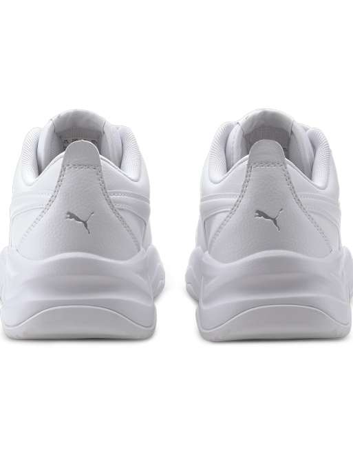 Puma Cilia mode trainers in white and silver, 2 of 4