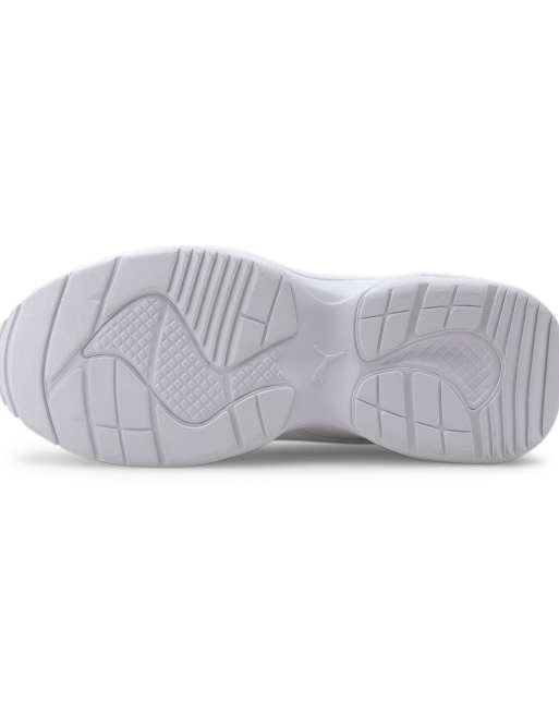 Puma Cilia mode trainers in white and silver, 3 of 4