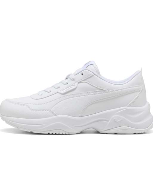 Puma Cilia mode trainers in white and silver, 4 of 4