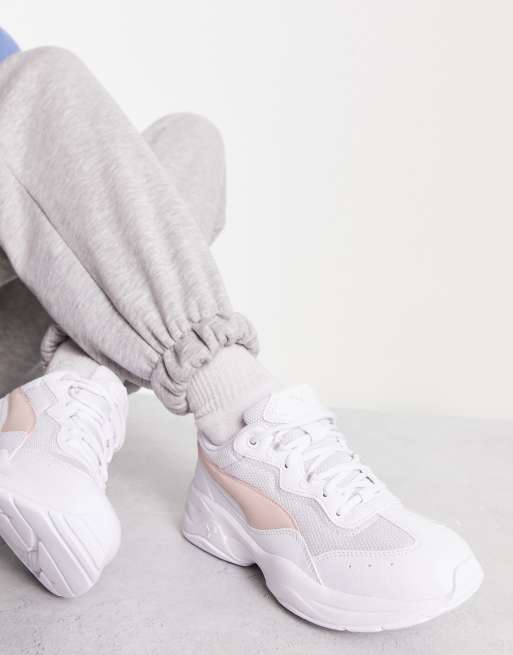 Omhoog gaan Ervaren persoon overhemd Puma - Cilia - Sneakers met dikke zool in wit en roze, exclusief bij ASOS |  ASOS