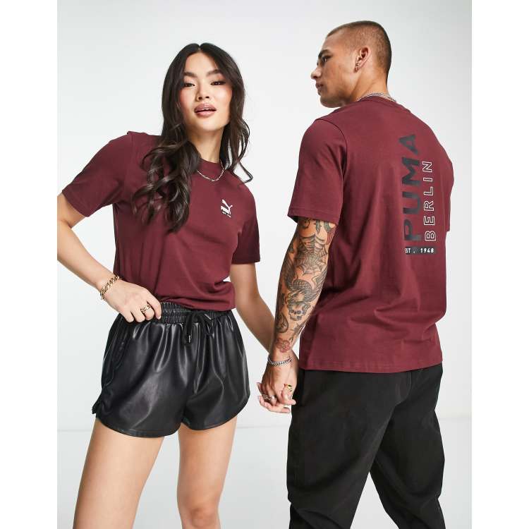 Burgundy and best sale gold puma shirt