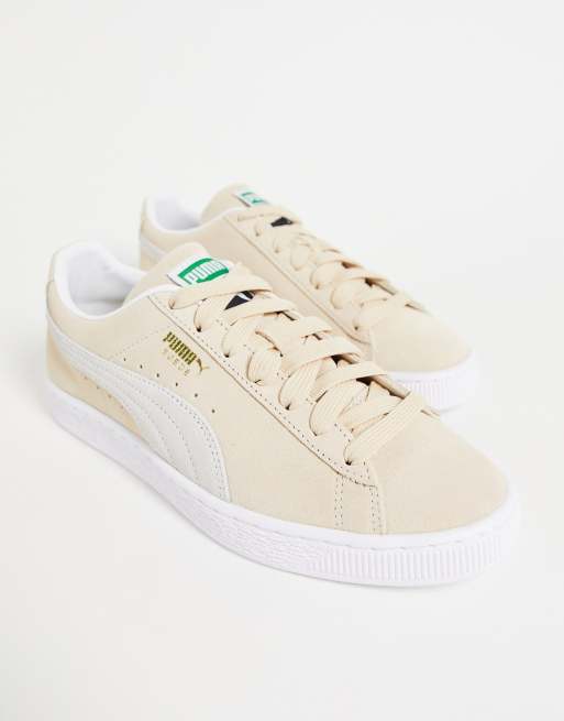 PUMA – Classic – Beige sneakers i mocka