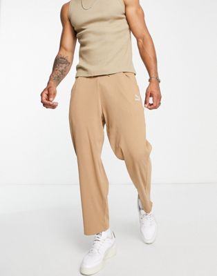 Puma Classic ribbed straight leg trousers in rich brown - exclusive to ASOS