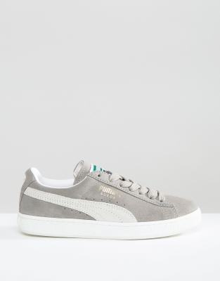 grey puma suede shoes