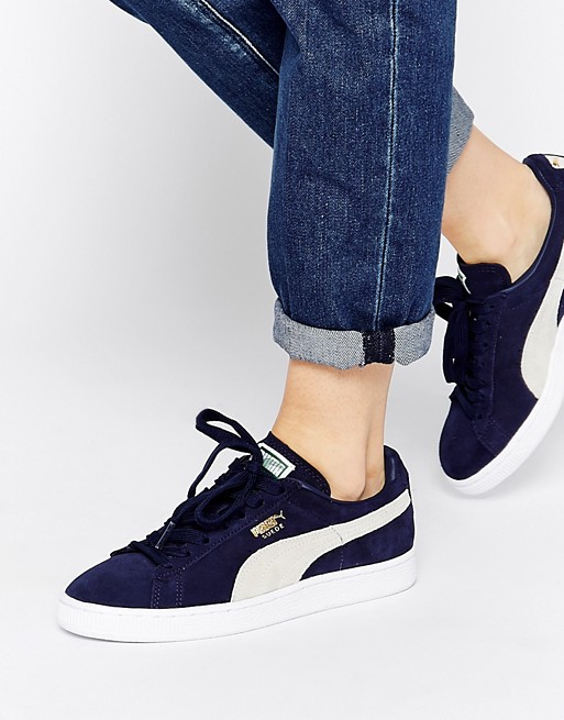 Puma Classic Suede Navy Peacoat Trainers