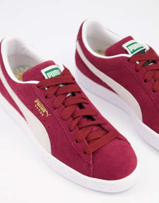 maroon suede puma shoes