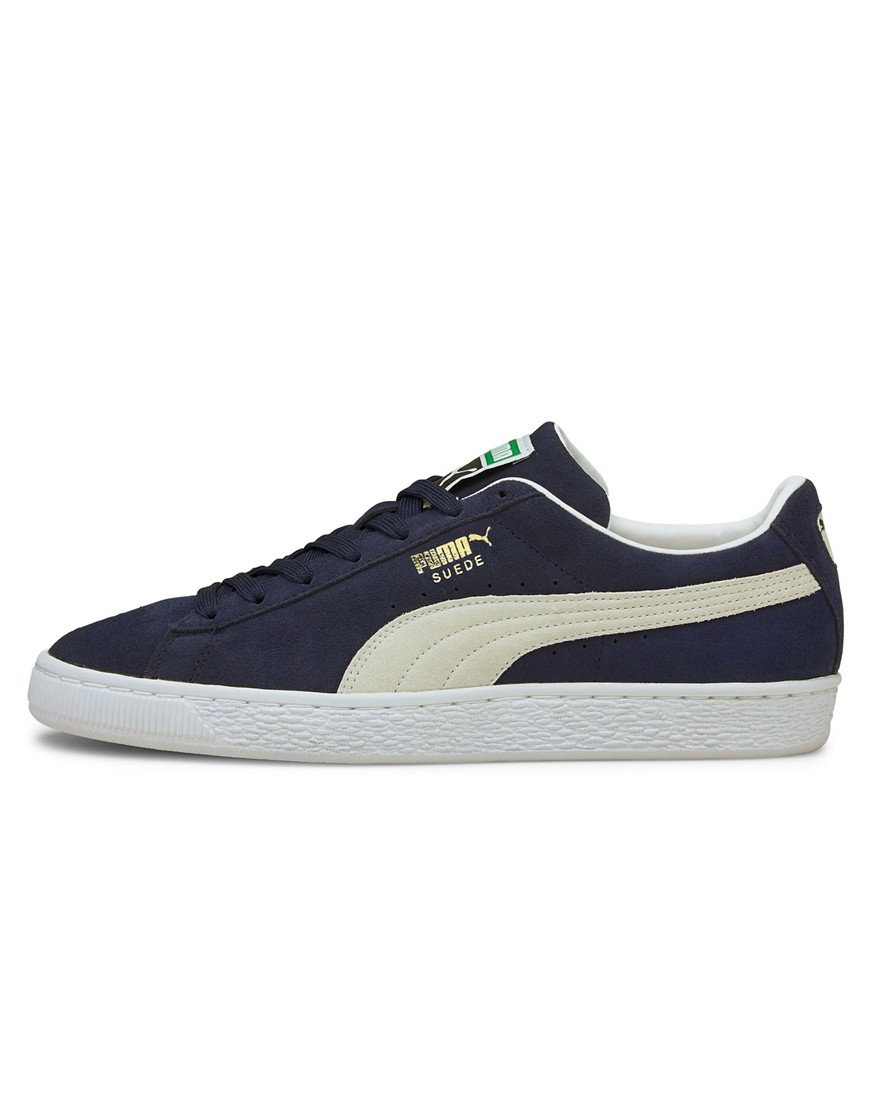 Puma Classic Suede Sneakers In Navy-Red