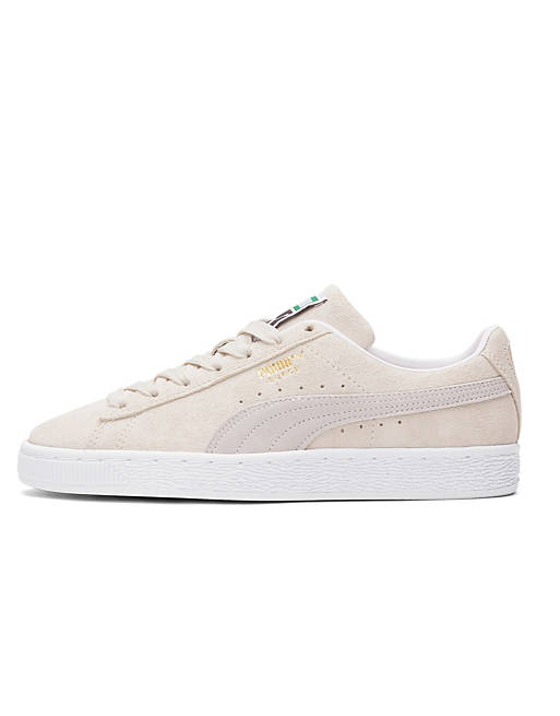 Puma classic suede sneakers in off white