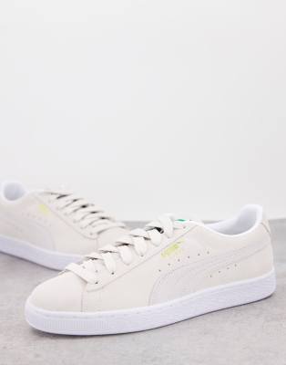 puma classic white trainers