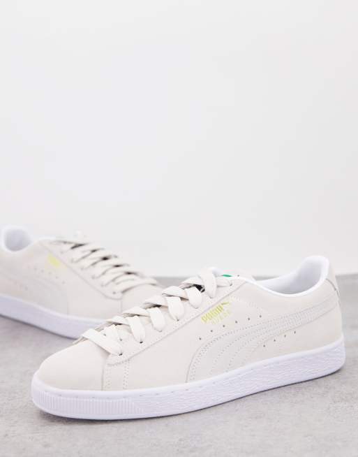 PUMA classic suede sneakers in off white