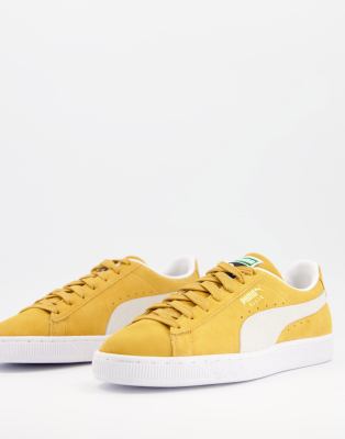 Puma classic suede trainers in gold