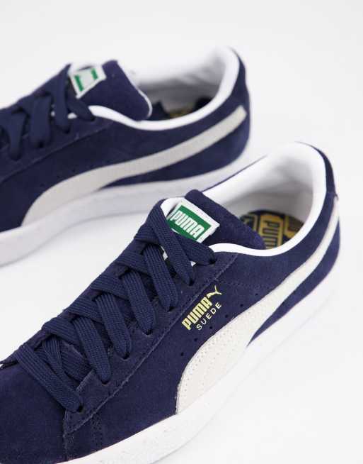 Puma classic suede trainers cheap in navy