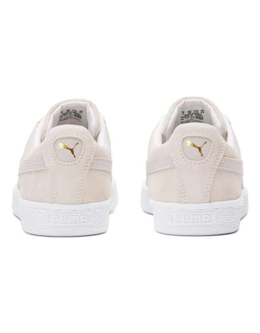 All white puma hot sale suede