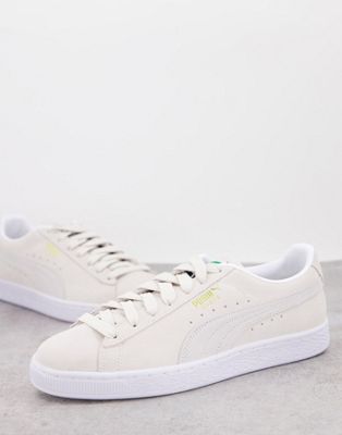 Puma classic suede trainers in off white | ASOS