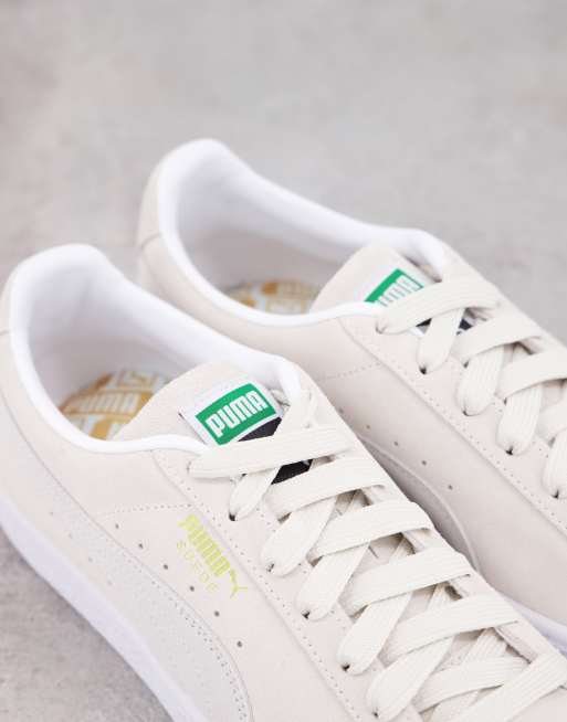 White puma on sale suede sneakers