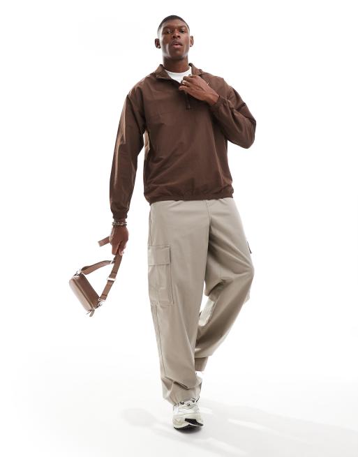 Puma Classics 1/2 zip top in brown, 4 of 4