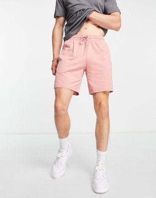Puma Classics 8 inch logo shorts in dusty pink - ASOS Price Checker
